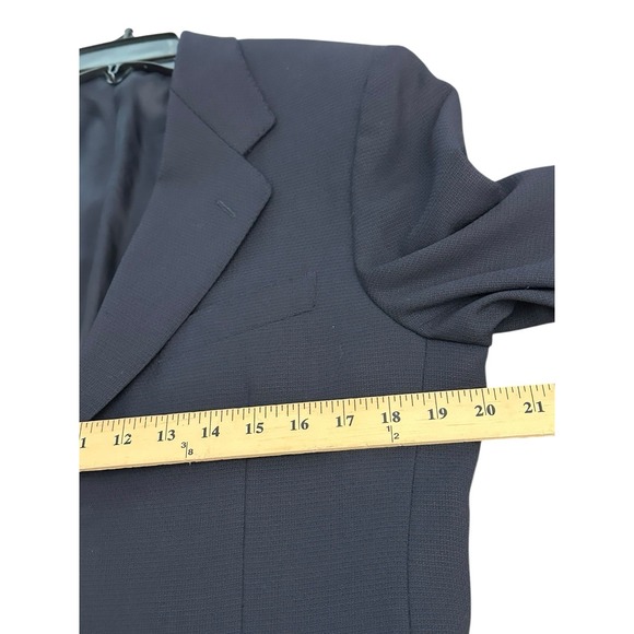 Canali 100% Wool Blazer Mens 46 US 36 (Measures As 40) Blue Italian Vintage A3-4 - Picture 5 of 13